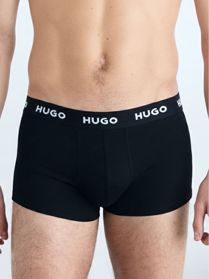 Boxerky Hugo Boss Underwear Schwarz 7529761 3er-Set: Boxershorts in Schwarz - 2