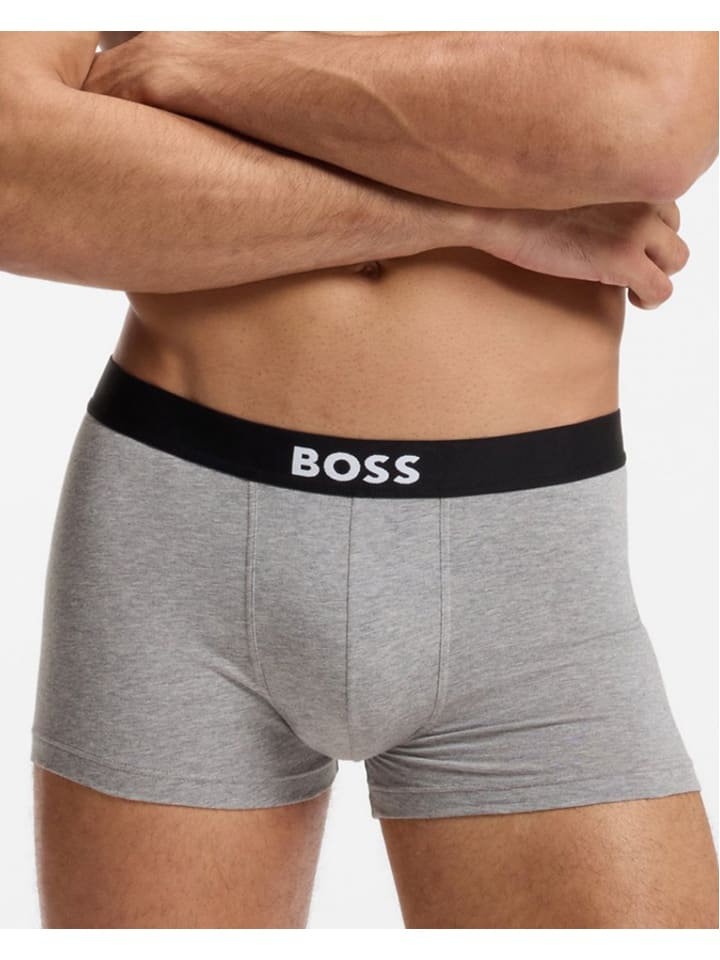 Boxerky Hugo Boss Underwear Schwarz/ Grau/ Weiß 9702105 3er-Set: Boxershorts in Schwarz/ Grau/ Weiß - 2