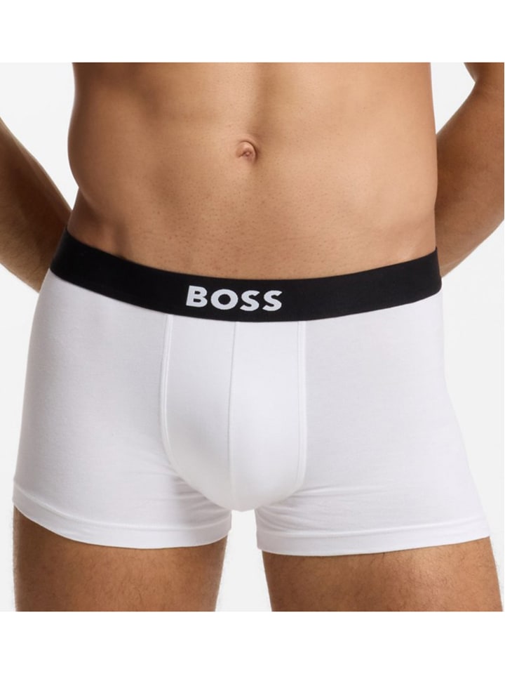 Boxerky Hugo Boss Underwear Schwarz/ Grau/ Weiß 9702105 3er-Set: Boxershorts in Schwarz/ Grau/ Weiß - 3