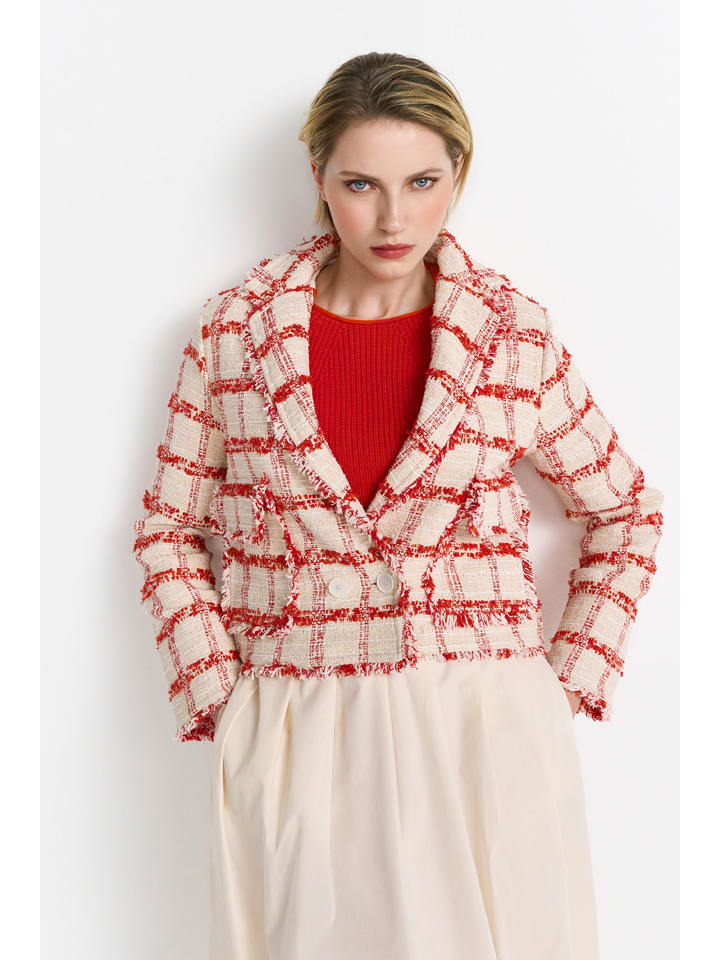 Dámska bunda Rich & Royal Rot/ Creme 2775763 Blazer in Rot/ Creme - 2