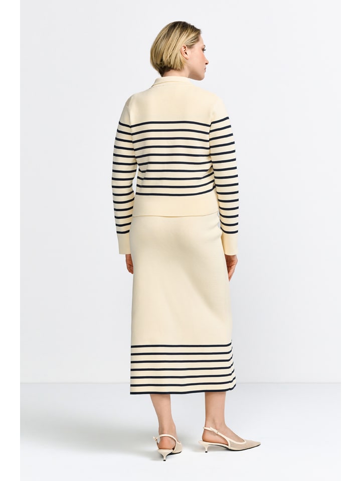 Sveter Rich & Royal Beige/ Schwarz 411261 Cardigan in Beige/ Schwarz - 3