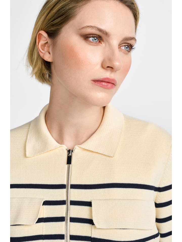 Sveter Rich & Royal Beige/ Schwarz 411261 Cardigan in Beige/ Schwarz - 4