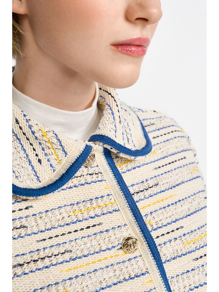 Sveter Rich & Royal Beige/ Blau 8157243 Cardigan in Beige/ Blau - 4