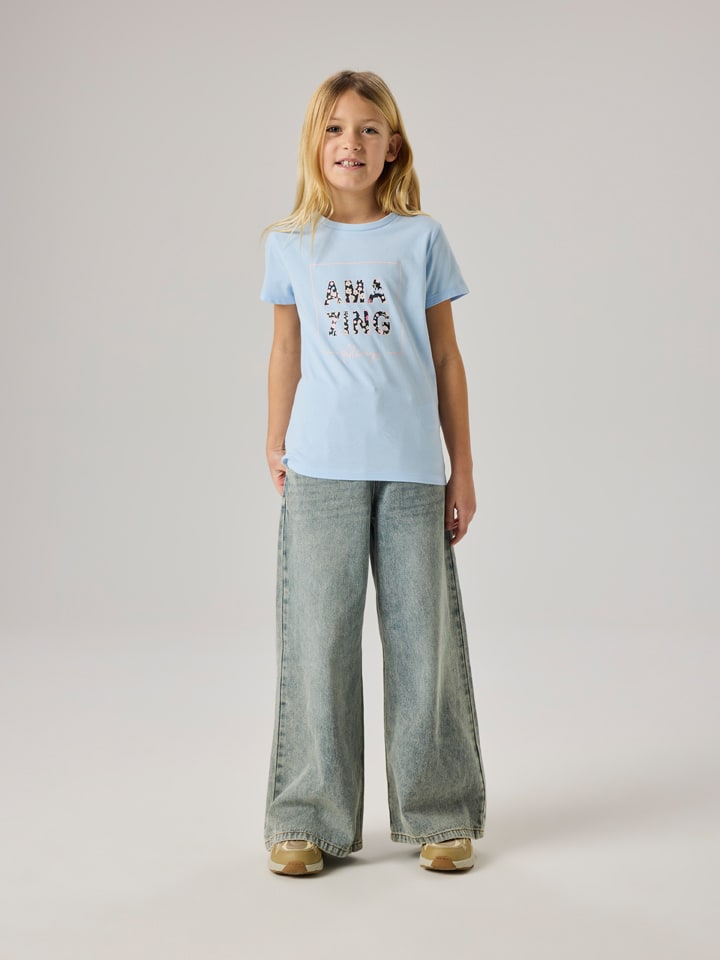 Tričko name it Hellblau 5077323 Shirt "Kate" in Hellblau - 5
