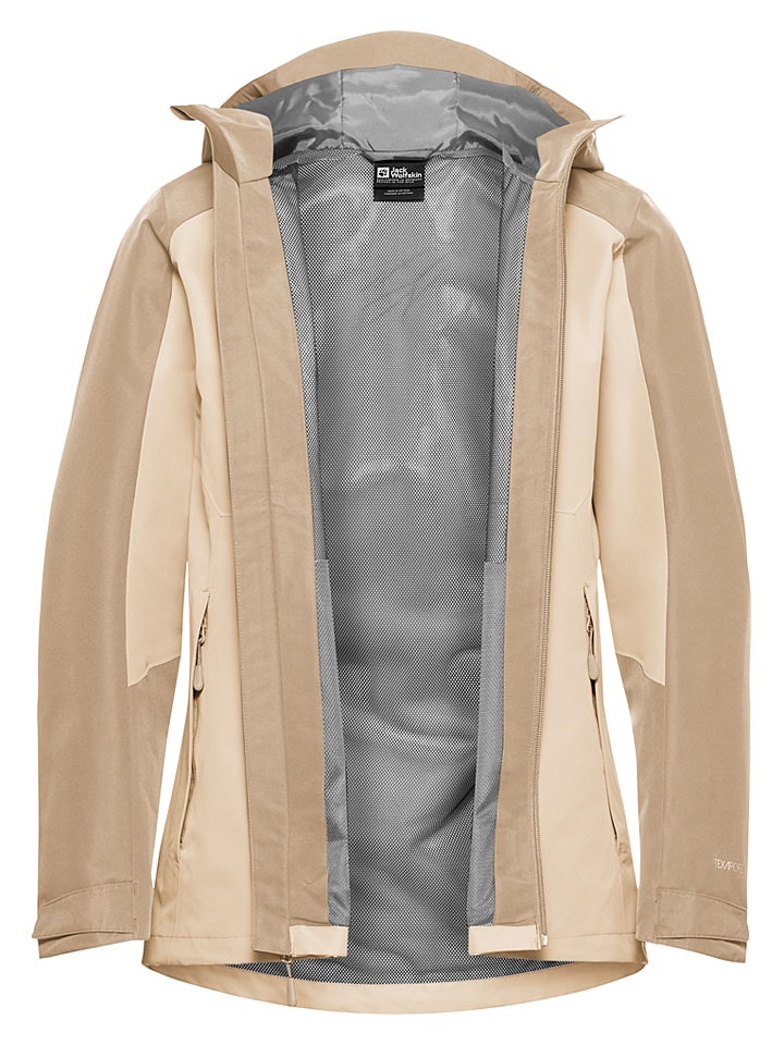 Dámska bunda Jack Wolfskin Beige 8121434 Regenjacke "Wildbound" in Beige - 7