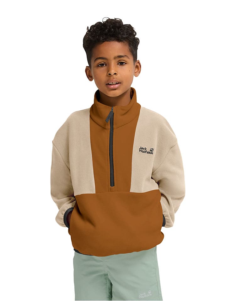 Jack Wolfskin Hellbraun/ Beige 5185140 Fleecepullover "Taunus" in Hellbraun/ Beige - 2