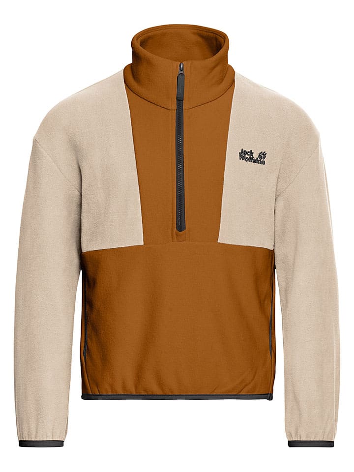 Jack Wolfskin Hellbraun/ Beige 5185140 Fleecepullover "Taunus" in Hellbraun/ Beige - 5