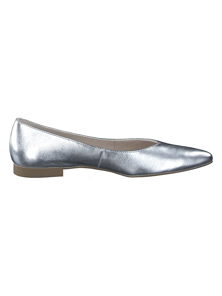Paul Green Silber 4184195 Leder-Ballerinas in Silber - 2