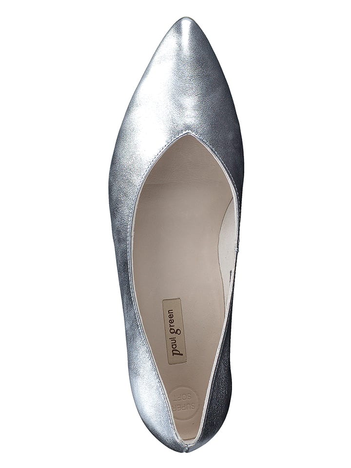Paul Green Silber 4184195 Leder-Ballerinas in Silber - 5