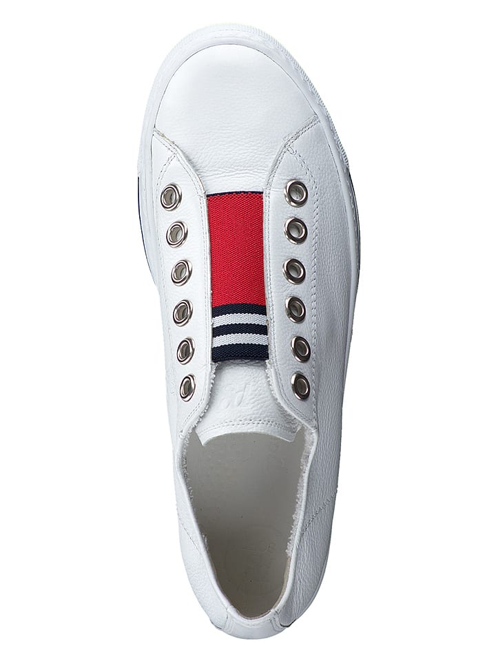 Paul Green Weiß/ Rot 2009315 Leder-Slipper in Weiß/ Rot - 5