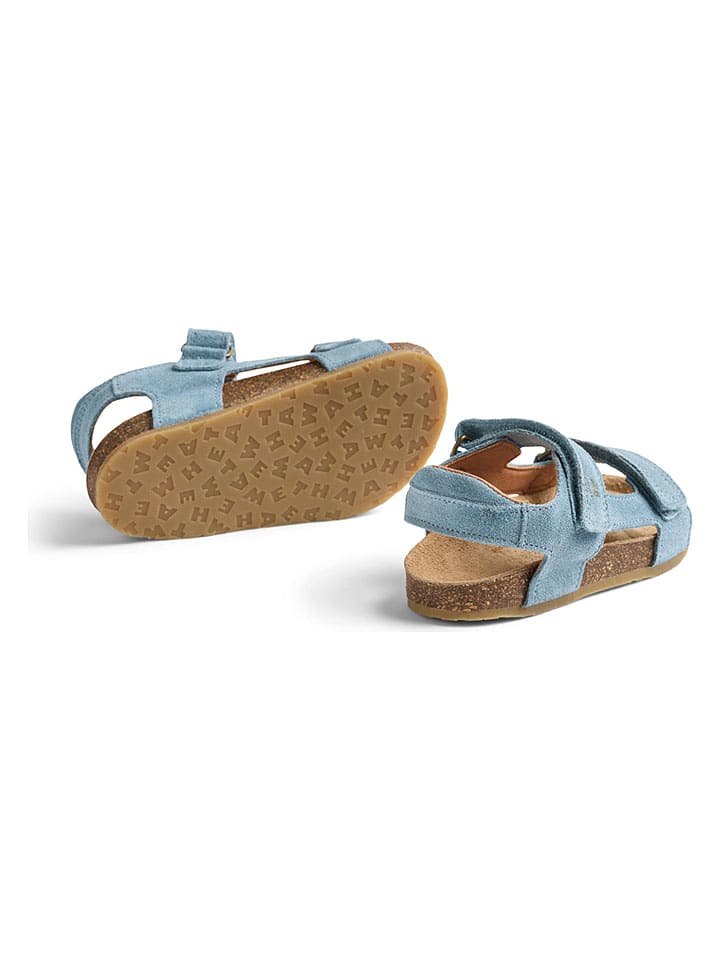 Wheat Hellblau 649159 Leder-Sandalen "Corey" in Hellblau - 3