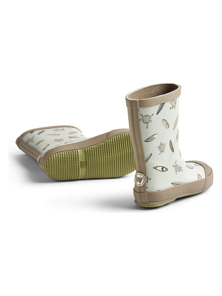 Wheat Khaki/ Türkis 461072 Gummistiefel "Muddy" in Khaki/ Türkis - 3