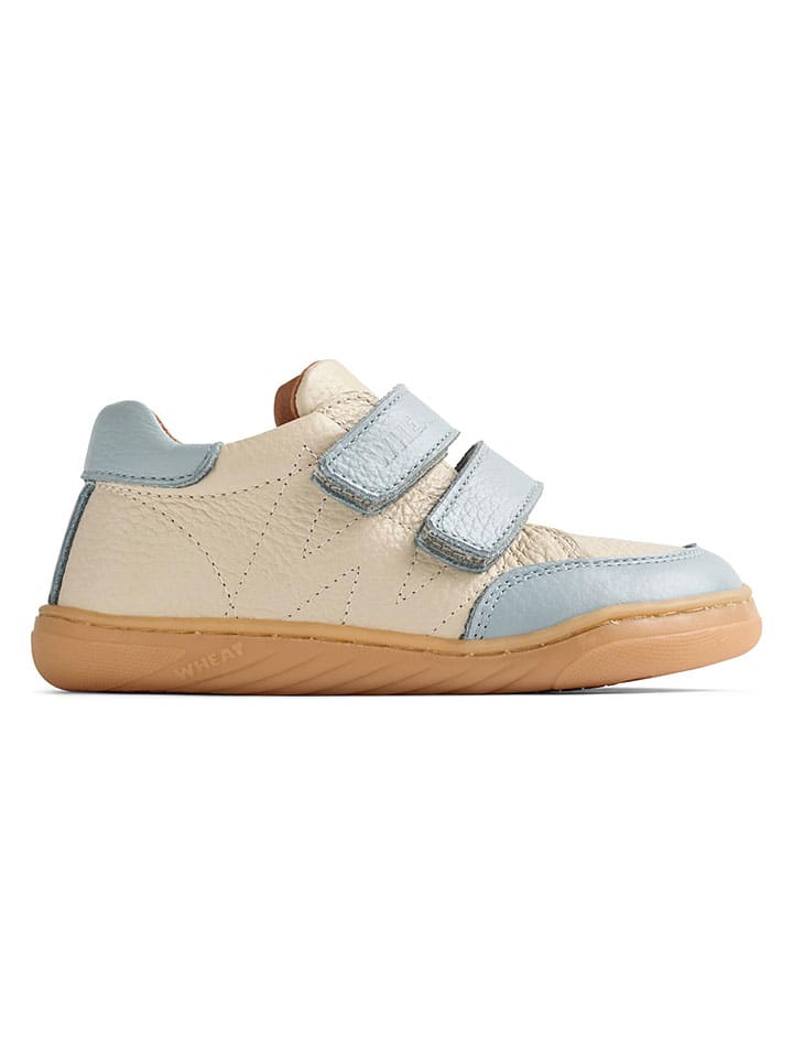 Tenisky Wheat Beige/ Hellblau 2374284 Leder-Sneakers "Barres" in Beige/ Hellblau - 2