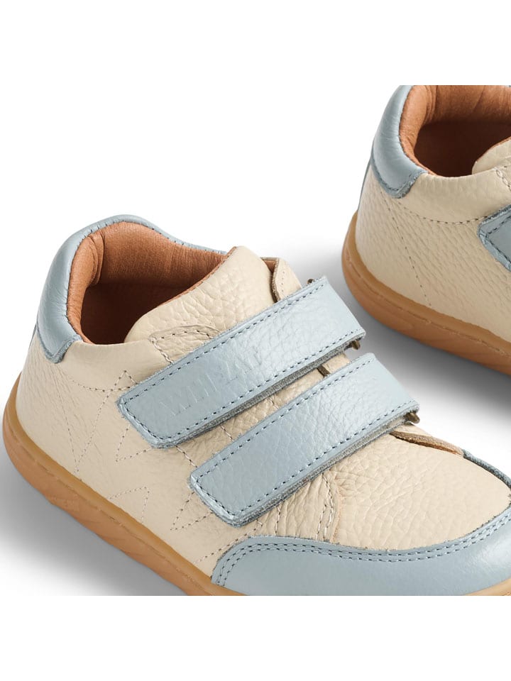 Tenisky Wheat Beige/ Hellblau 2374284 Leder-Sneakers "Barres" in Beige/ Hellblau - 4