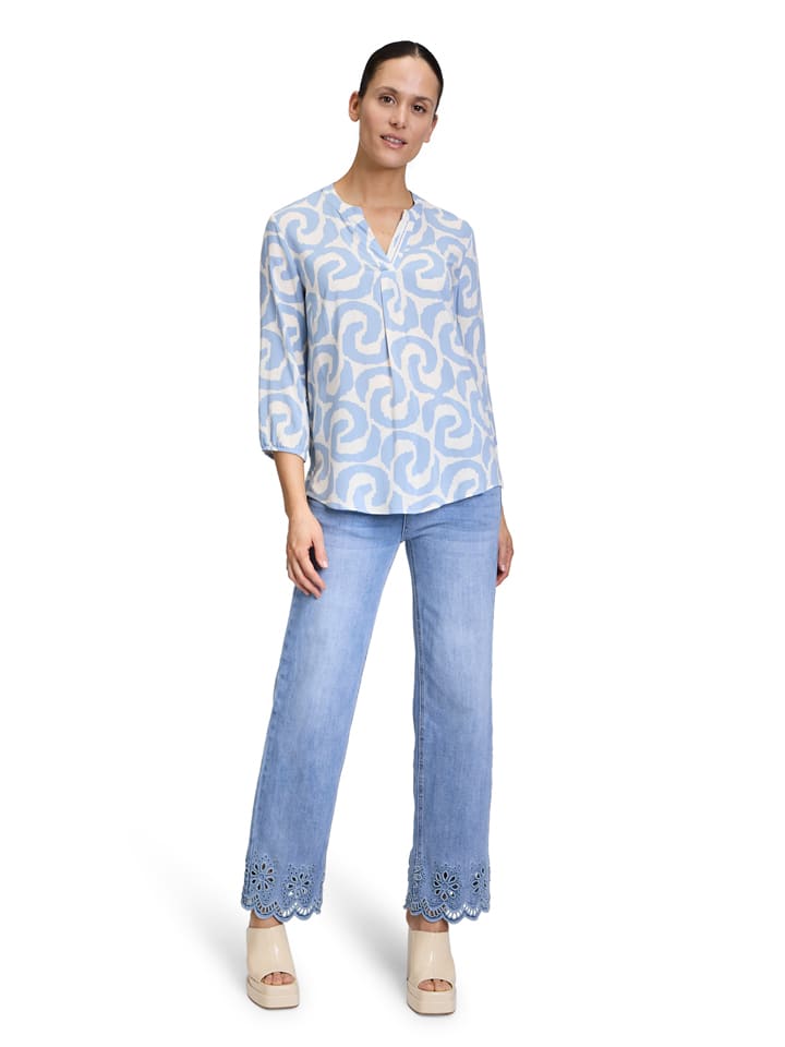 CARTOON Hellblau/ Weiß 6150896 Bluse in Hellblau/ Weiß - 3