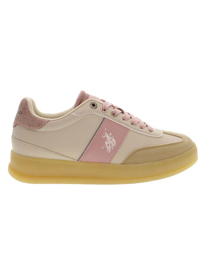 Tenisky U.S. Polo Assn. Beige/ Rosa 2322912 Sneakers "Campy" in Beige/ Rosa - 2