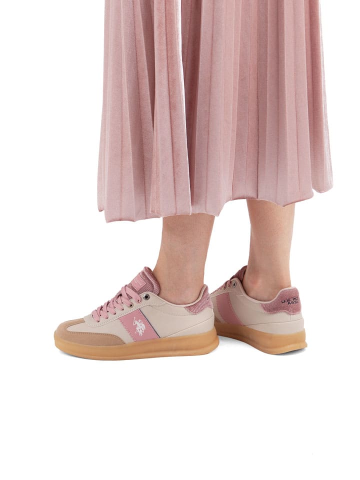 Tenisky U.S. Polo Assn. Beige/ Rosa 2322912 Sneakers "Campy" in Beige/ Rosa - 3