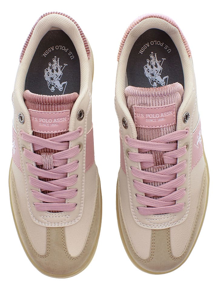 Tenisky U.S. Polo Assn. Beige/ Rosa 2322912 Sneakers "Campy" in Beige/ Rosa - 4