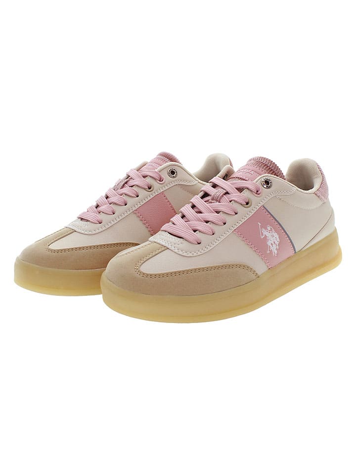 Tenisky U.S. Polo Assn. Beige/ Rosa 2322912 Sneakers "Campy" in Beige/ Rosa - 5