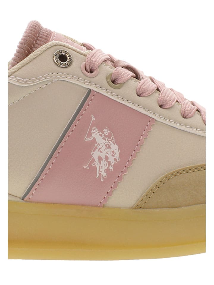 Tenisky U.S. Polo Assn. Beige/ Rosa 2322912 Sneakers "Campy" in Beige/ Rosa - 8