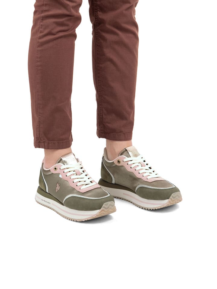 Tenisky U.S. Polo Assn. Khaki/ Rosa 3945650 Sneakers "Sacha" in Khaki/ Rosa - 2