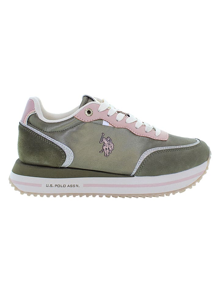 Tenisky U.S. Polo Assn. Khaki/ Rosa 3945650 Sneakers "Sacha" in Khaki/ Rosa - 8