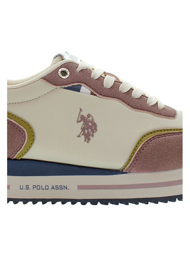 Tenisky U.S. Polo Assn. Creme/ Rosa/ Dunkelblau 107851 Sneakers "Sacha" in Creme/ Rosa/ Dunkelblau - 7