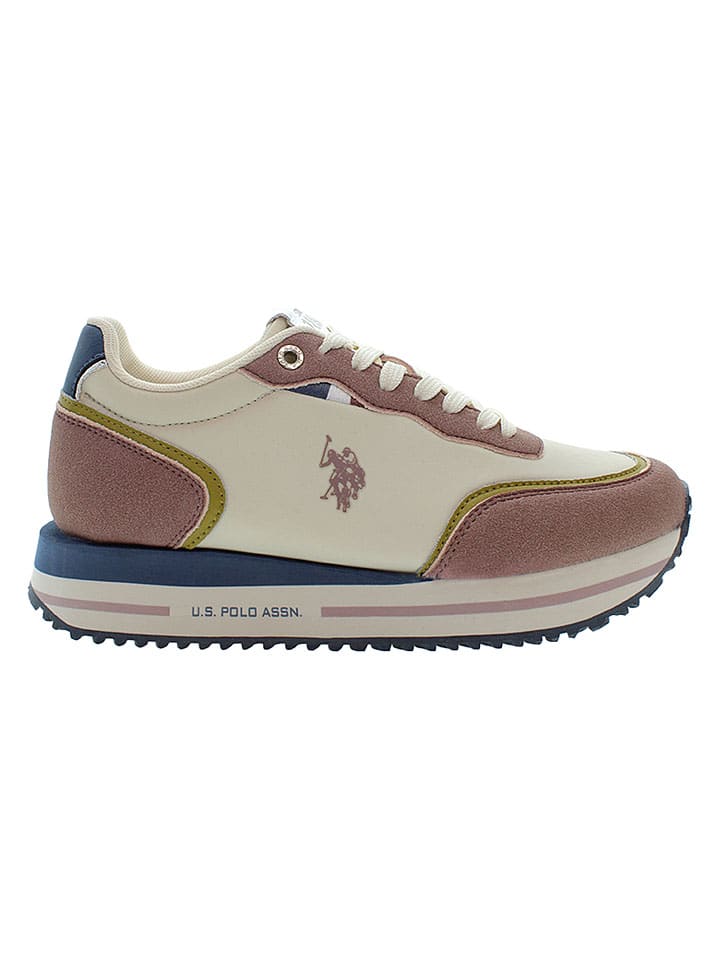 Tenisky U.S. Polo Assn. Creme/ Rosa/ Dunkelblau 107851 Sneakers "Sacha" in Creme/ Rosa/ Dunkelblau - 8