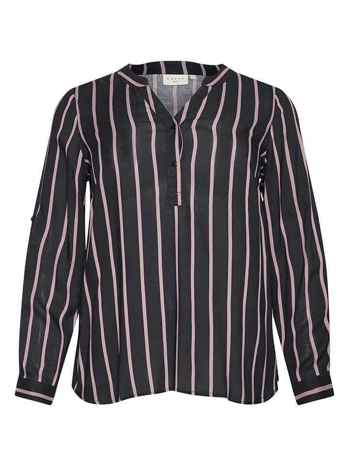 KAFFE curve Schwarz/ Rosa 9853102 Bluse in Schwarz/ Rosa - 4