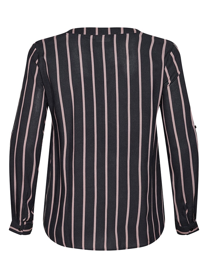 KAFFE curve Schwarz/ Rosa 9853102 Bluse in Schwarz/ Rosa - 5