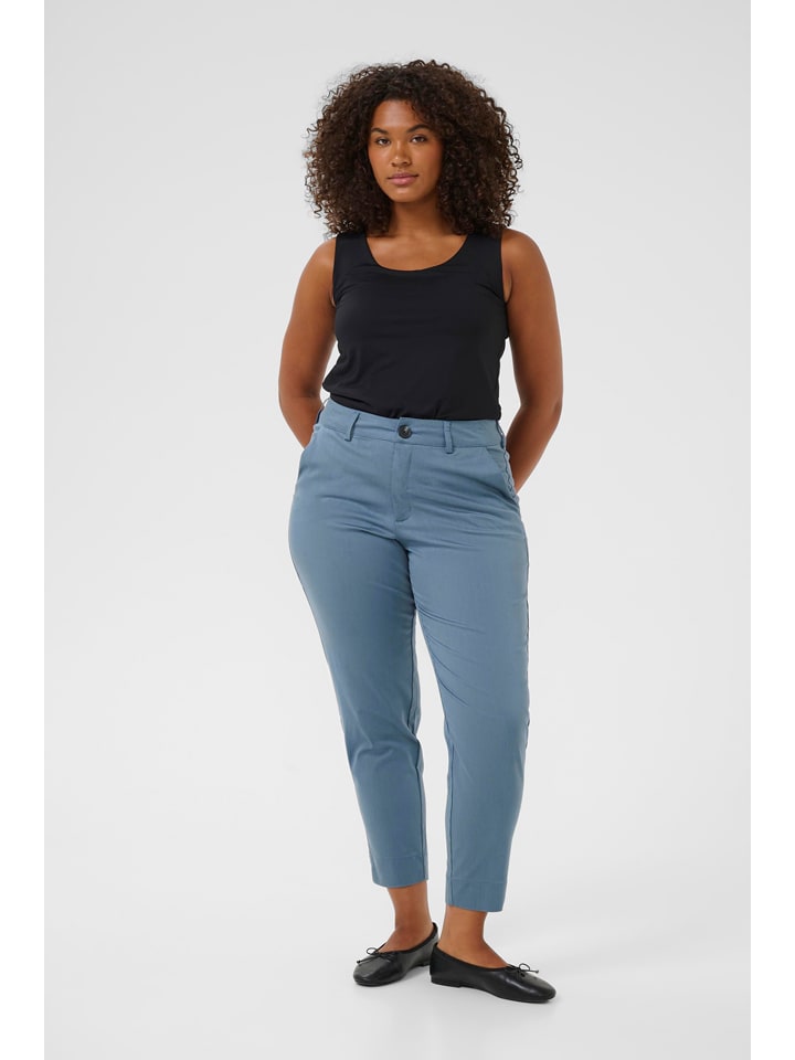 Nohavice KAFFE curve Hellblau 7509150 Chino in Hellblau - 2