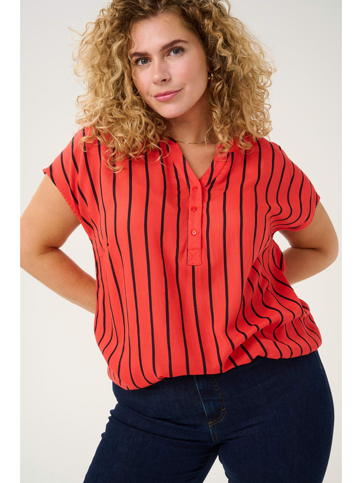 KAFFE curve Rot/ Schwarz 717791 Bluse in Rot/ Schwarz - 3