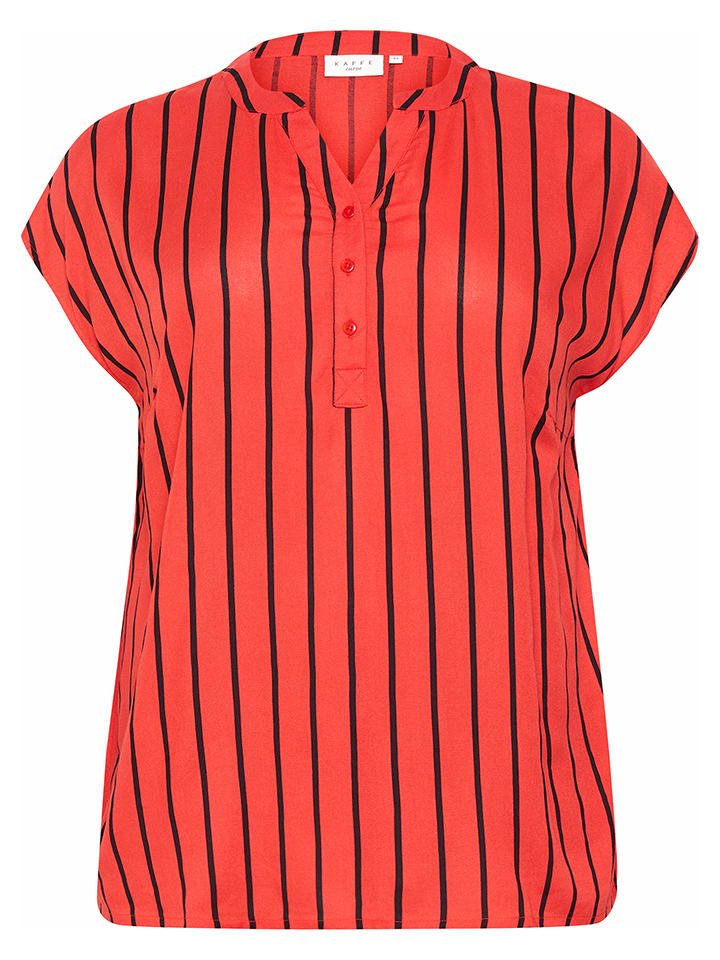 KAFFE curve Rot/ Schwarz 717791 Bluse in Rot/ Schwarz - 4