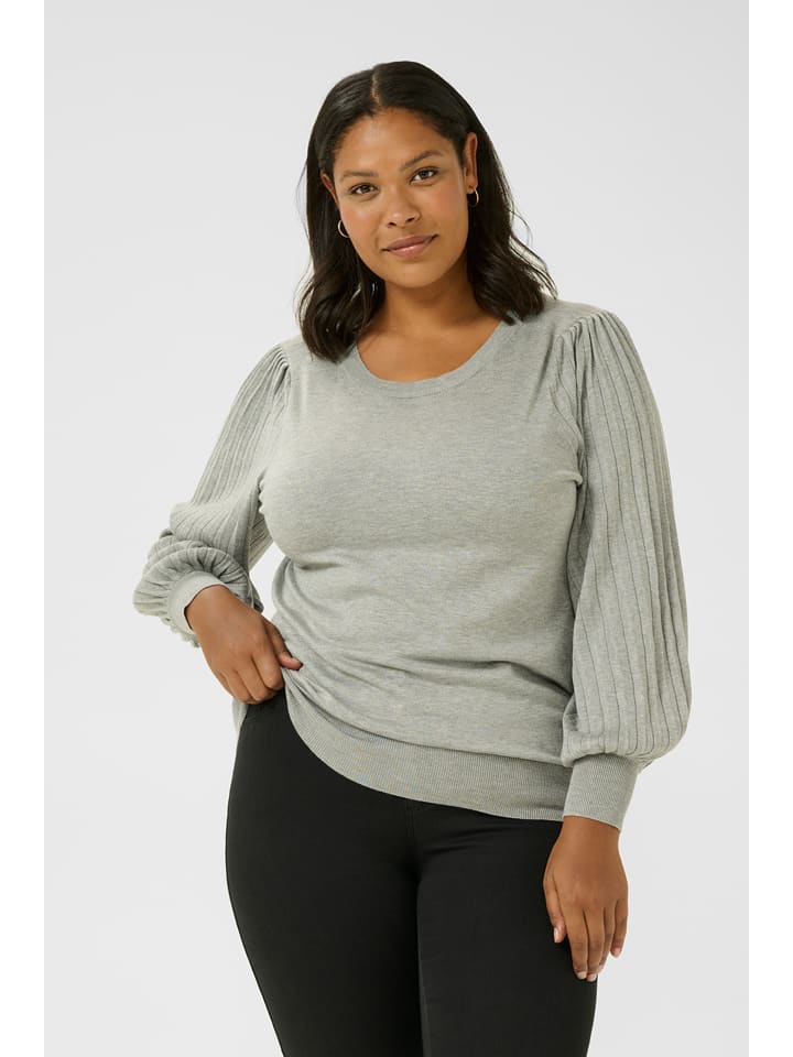 Sveter KAFFE curve Grau 107447 Pullover in Grau - 1