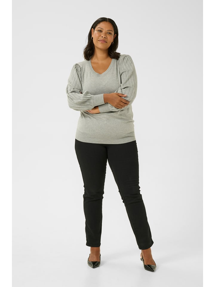 Sveter KAFFE curve Grau 107447 Pullover in Grau - 2