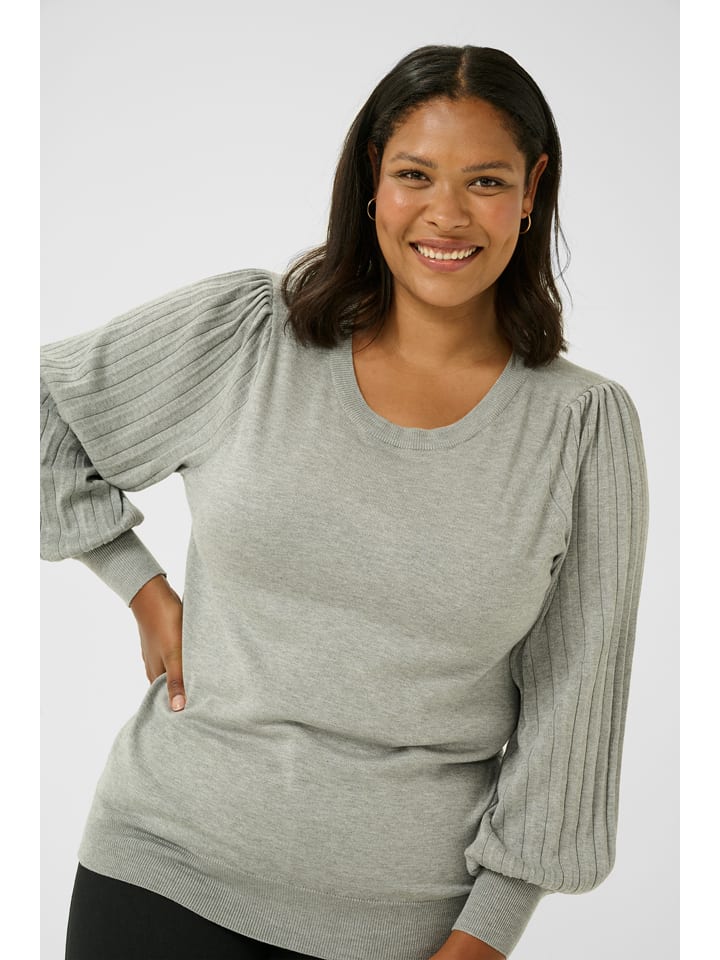 Sveter KAFFE curve Grau 107447 Pullover in Grau - 3