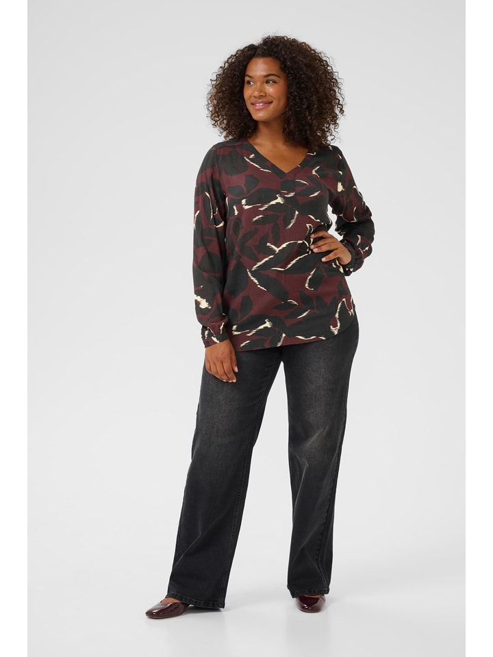 KAFFE curve Bordeaux/ Schwarz 498975 Bluse in Bordeaux/ Schwarz - 2