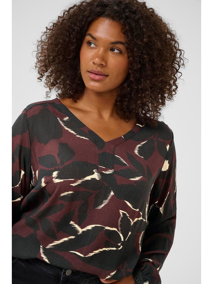 KAFFE curve Bordeaux/ Schwarz 498975 Bluse in Bordeaux/ Schwarz - 3