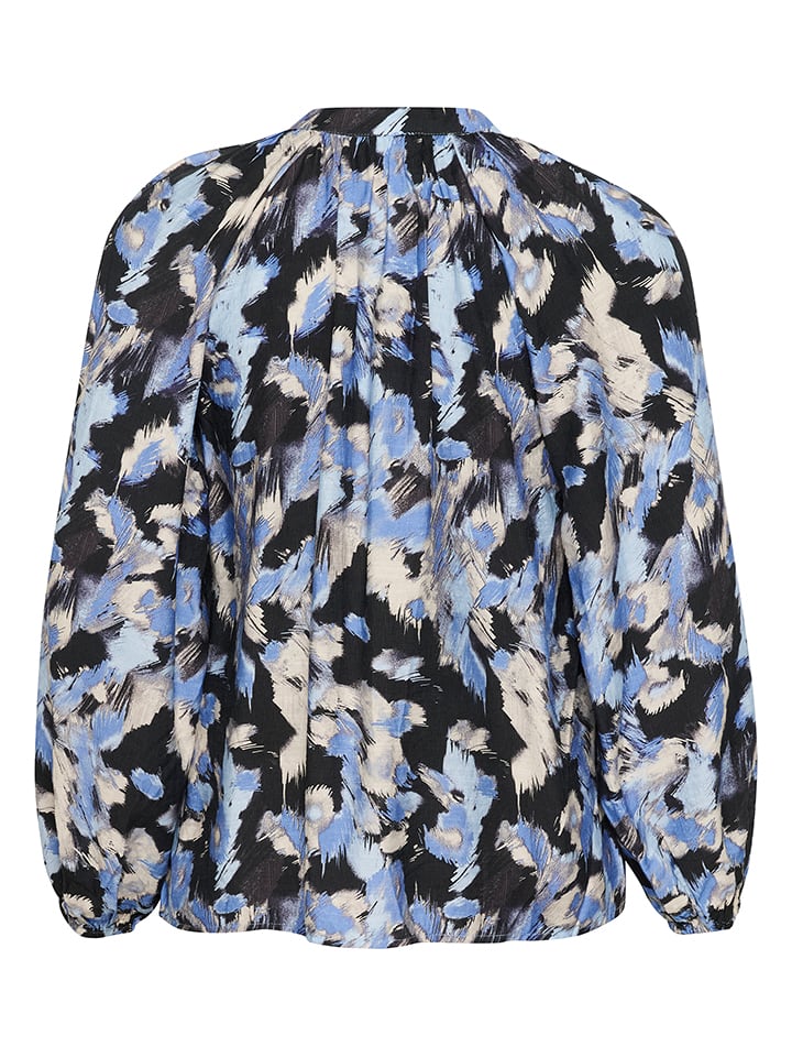 KAFFE curve Dunkelblau/ Hellblau 811610 Bluse in Dunkelblau/ Hellblau - 5