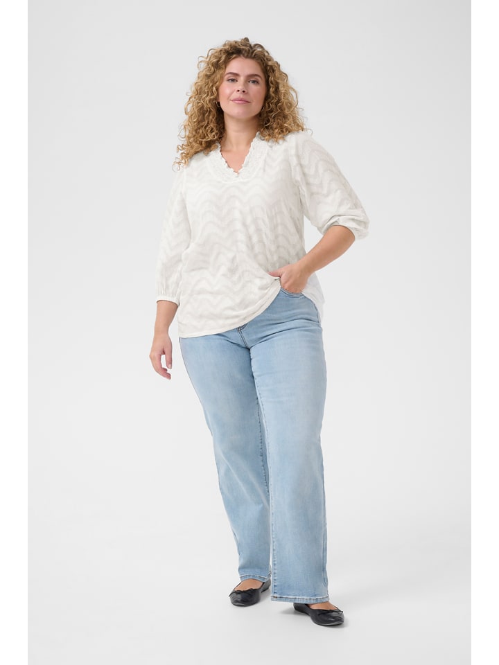 KAFFE curve Weiß 4999735 Bluse in Weiß - 2