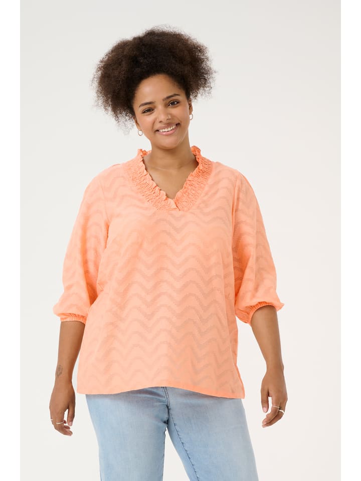 KAFFE curve Apricot 386114 Bluse in Apricot - 1