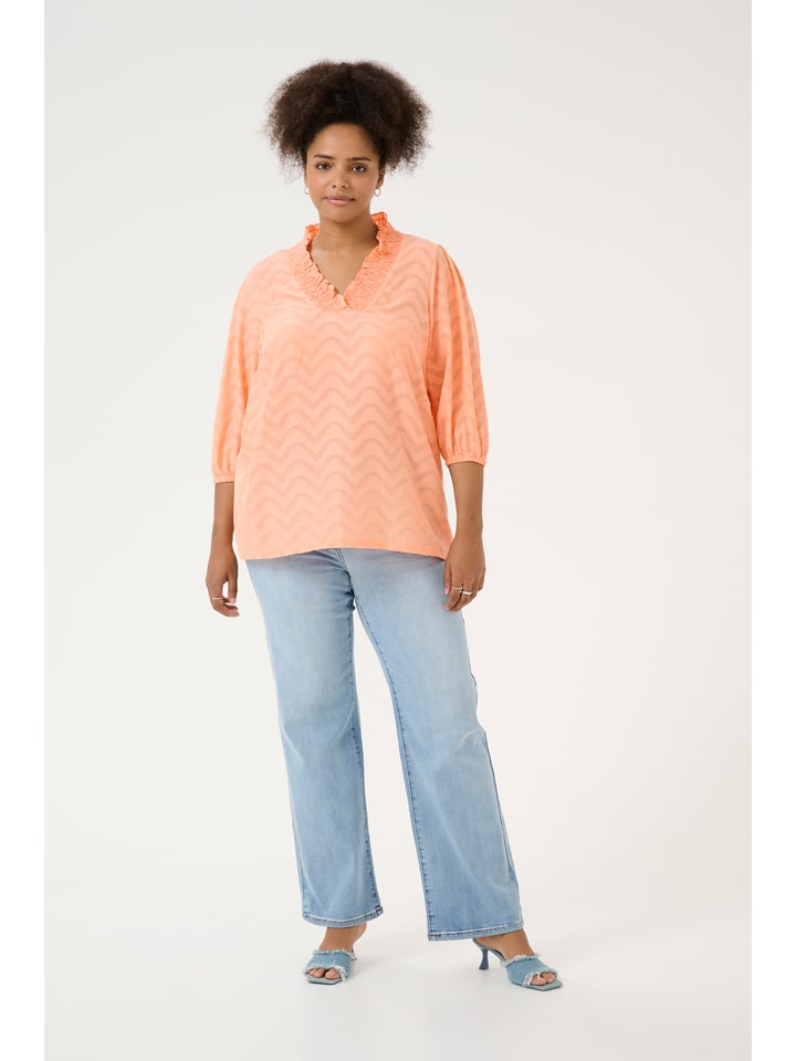 KAFFE curve Apricot 386114 Bluse in Apricot - 2
