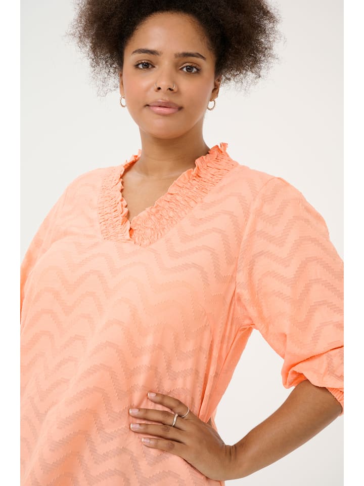 KAFFE curve Apricot 386114 Bluse in Apricot - 3