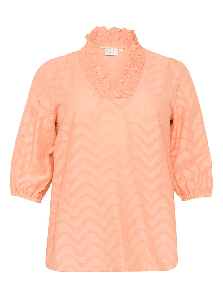 KAFFE curve Apricot 386114 Bluse in Apricot - 4
