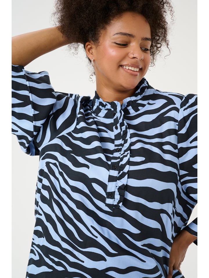 KAFFE curve Hellblau/ Dunkelblau 4219503 Bluse in Hellblau/ Dunkelblau - 3