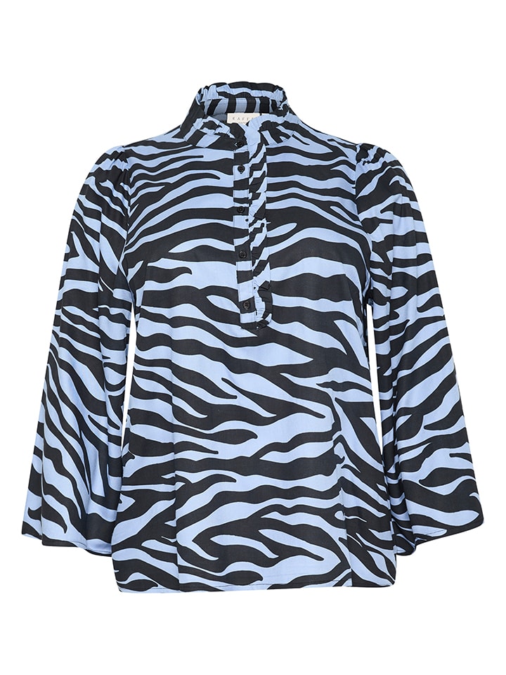 KAFFE curve Hellblau/ Dunkelblau 4219503 Bluse in Hellblau/ Dunkelblau - 4