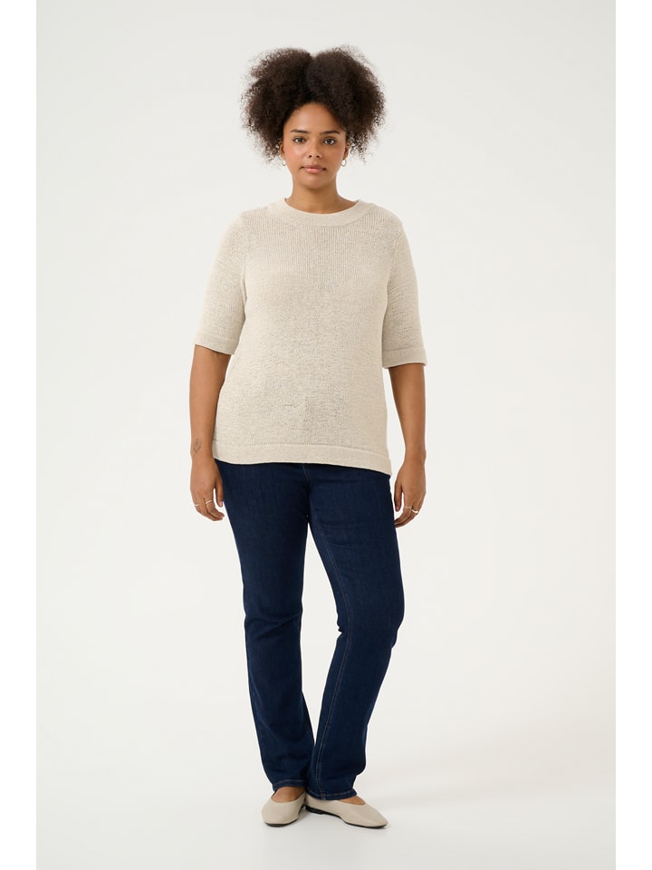 Sveter KAFFE curve Sand 971158 Pullover in Sand - 2