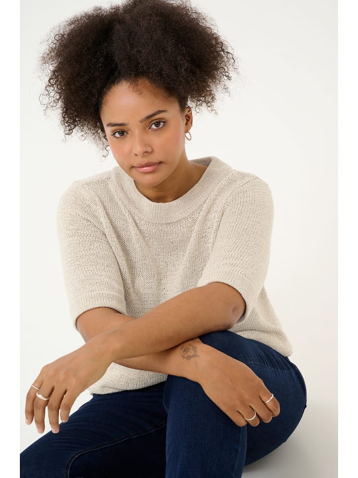 Sveter KAFFE curve Sand 971158 Pullover in Sand - 3