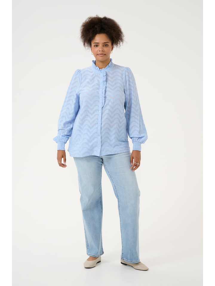 KAFFE curve Hellblau 6322574 Bluse in Hellblau - 2