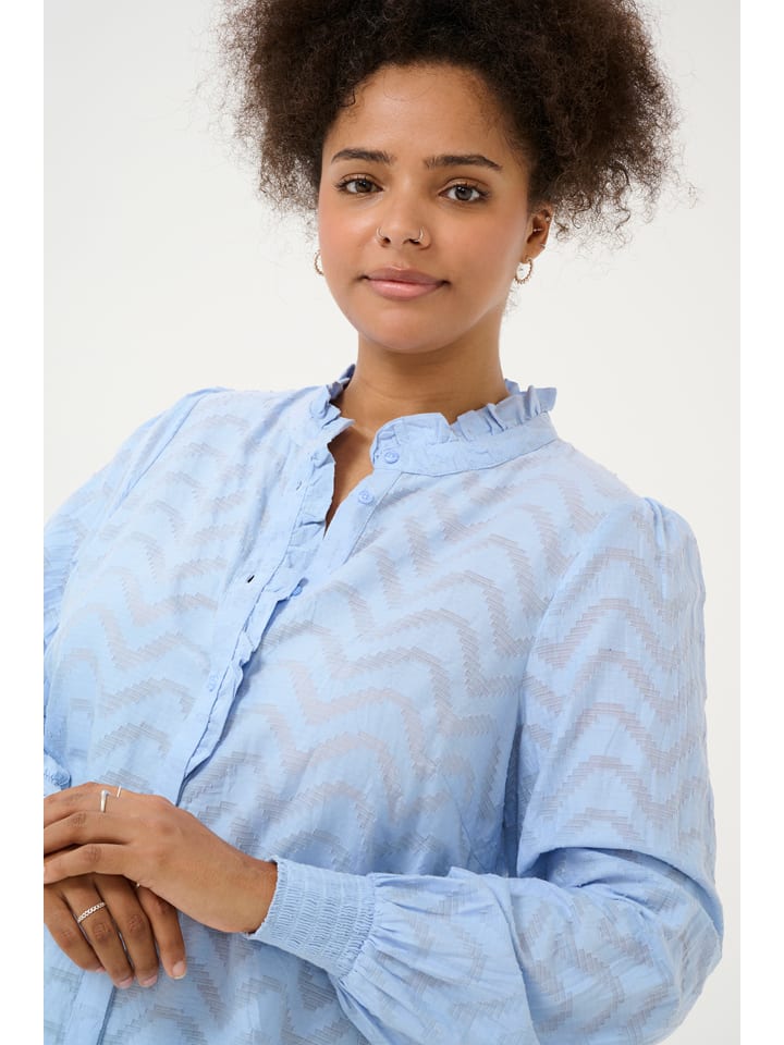 KAFFE curve Hellblau 6322574 Bluse in Hellblau - 3